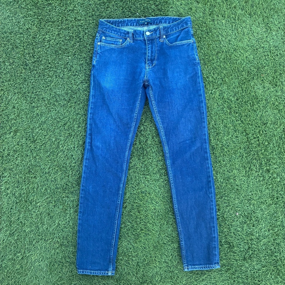 Five Four Mens 30x30 Slim Fit Jeans Medium Wash Blue Stretch Denim Pants Work